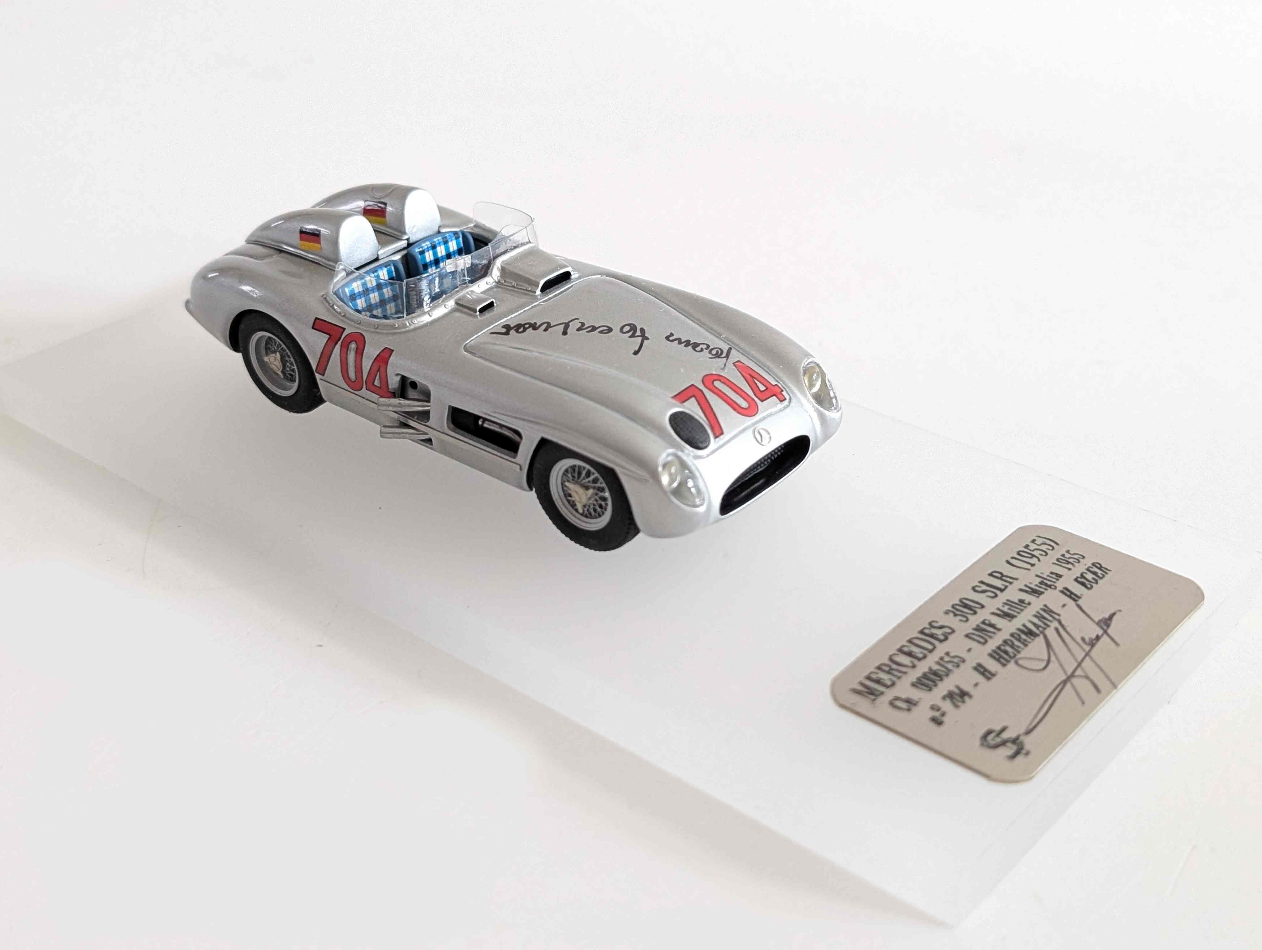 F. Suber : Mercedes 300 slr Mille Miglia 1955 - Signed